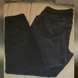 Women's Style & Co Corduroy Pants Sz 14 Charcoal Gray